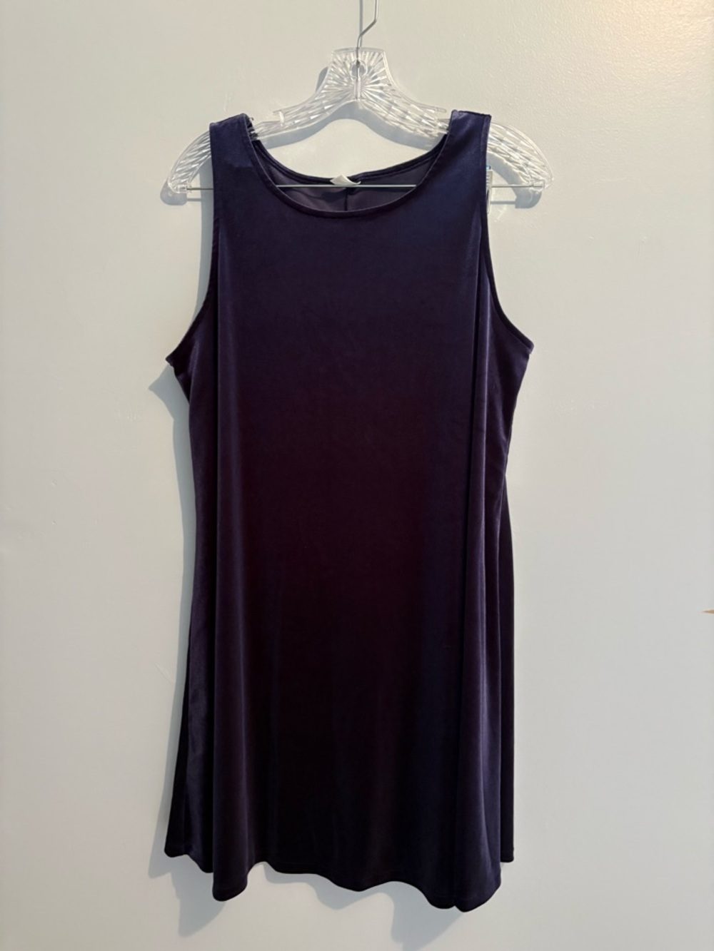 Old Navy Women’s Large Navy Velvet-y Mini Dress A-Line Sleeveless Holiday Blue